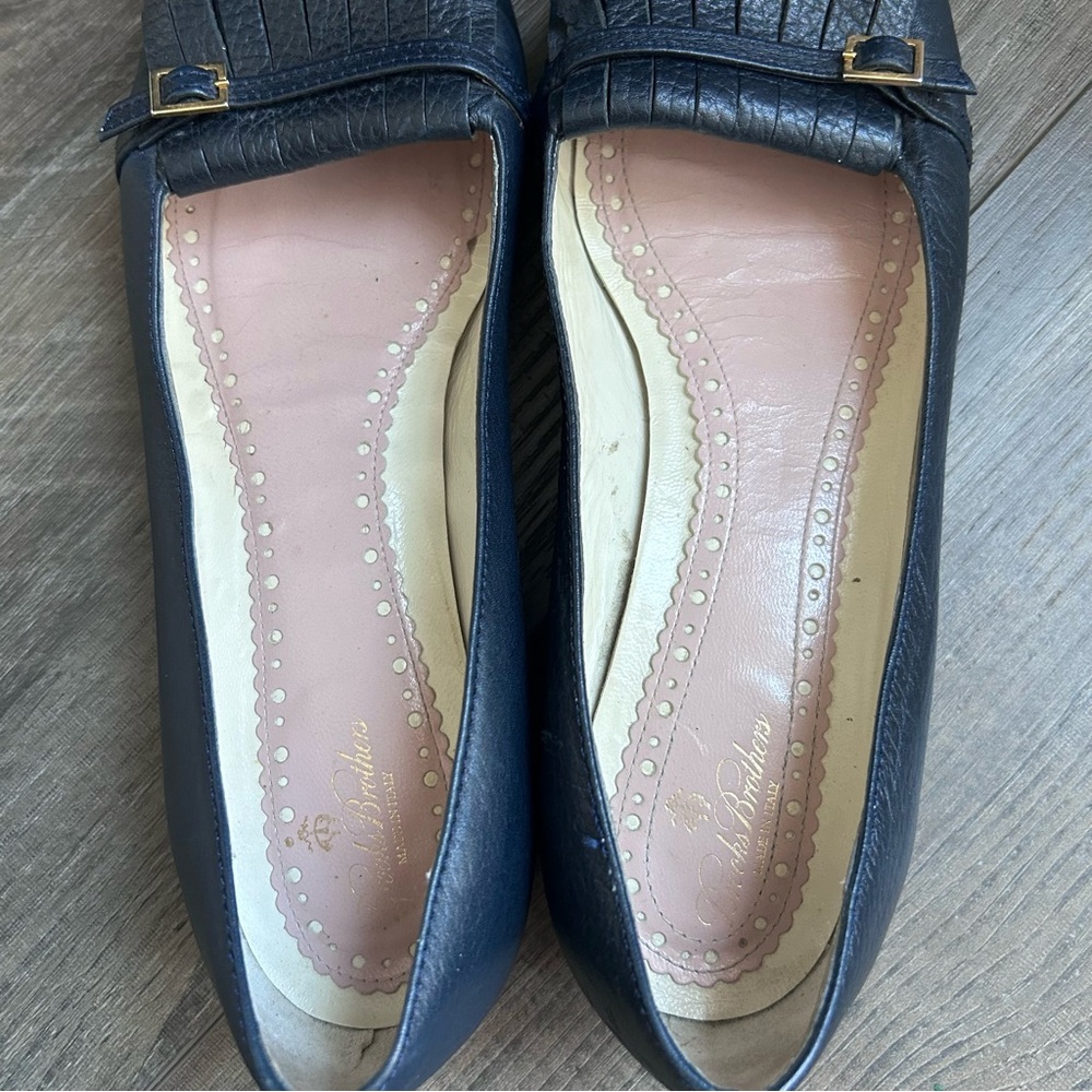 Brooks Brothers Dark Navy Blue Leather Loafers Women’s Size 8½ - Picture 6 of 12